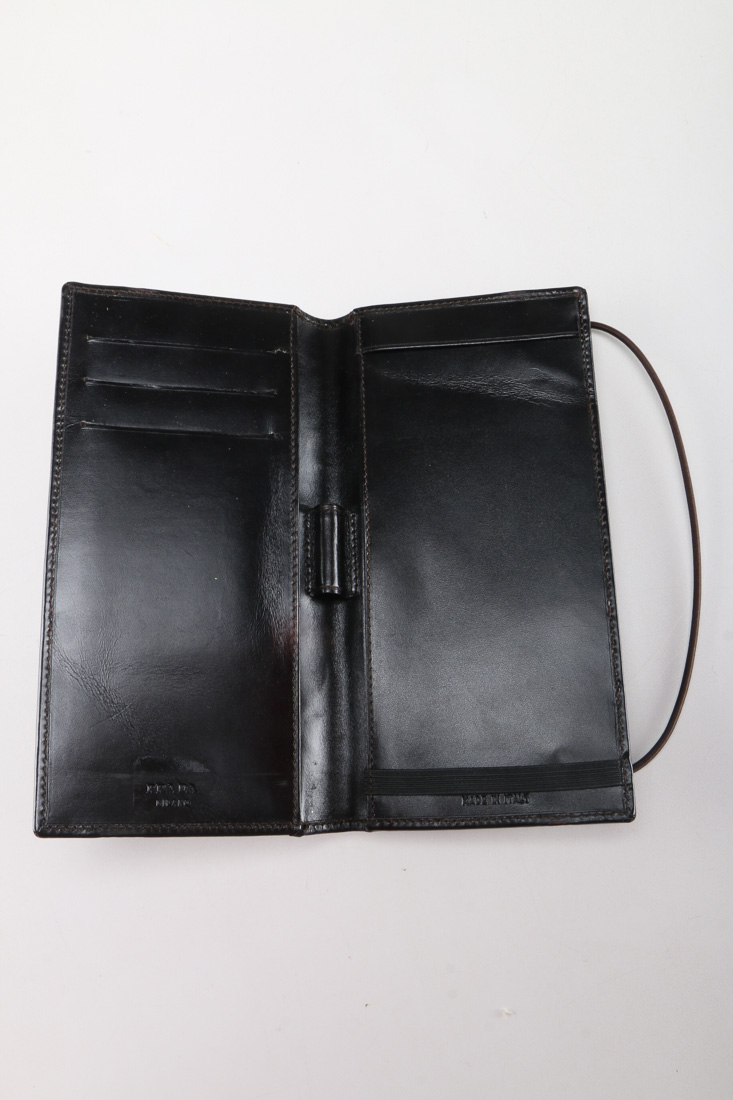 Prada Leather Checkbook Cover