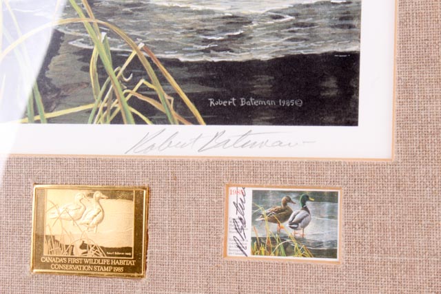 Robert Bateman Limited Edition Signed Duck Hunting Stamp