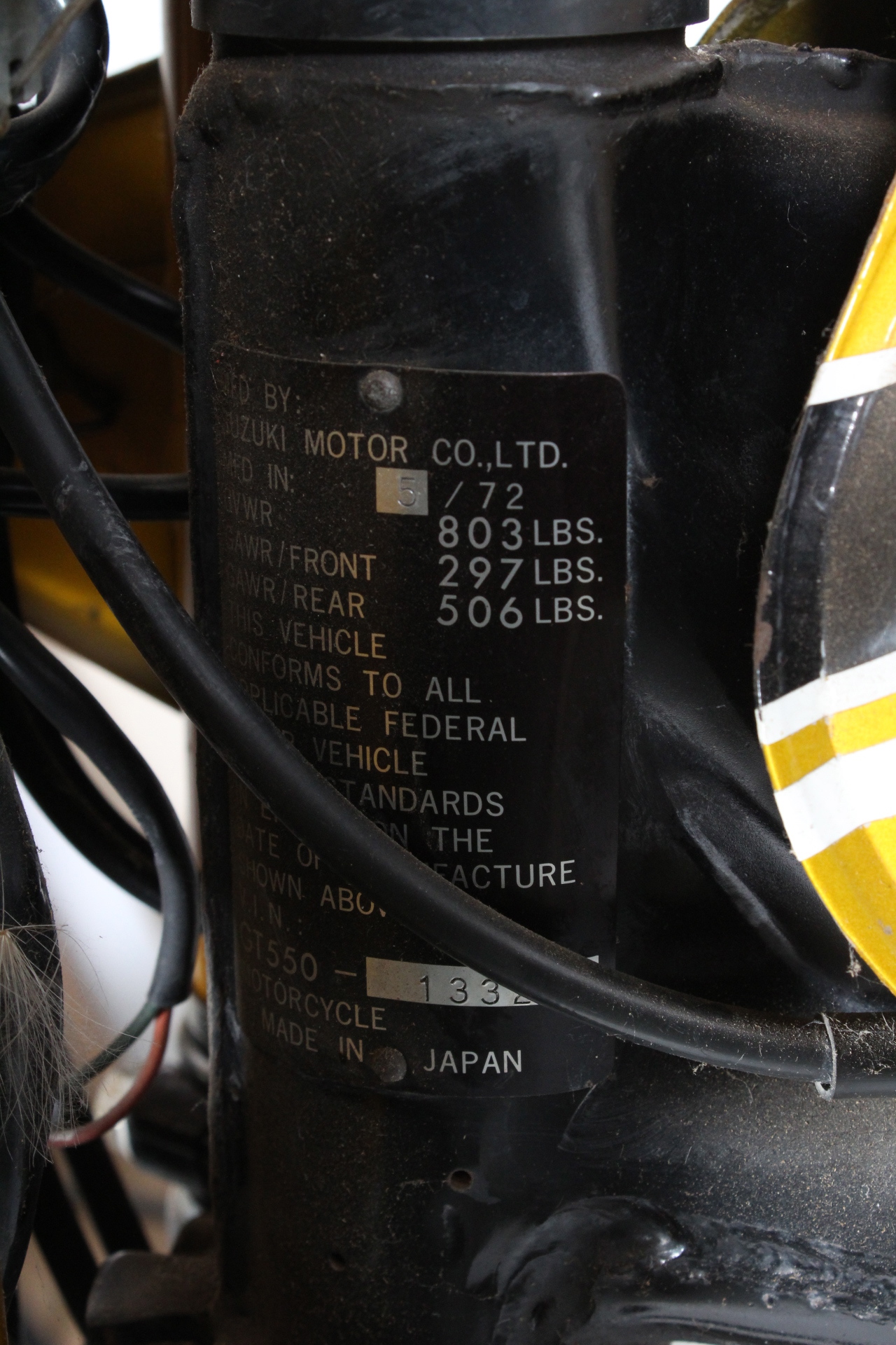 1972 Suzuki GT550 Motorcycle