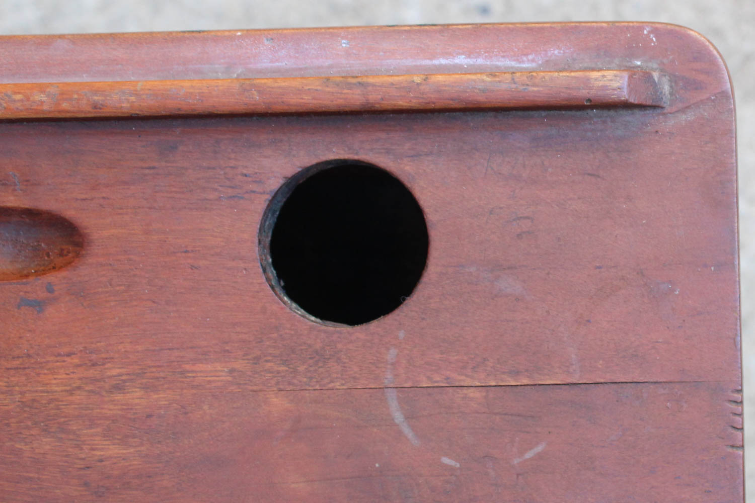 Eclipse Antique Cherry and Cast Iron School Desk By The Theodor Kundtz Company