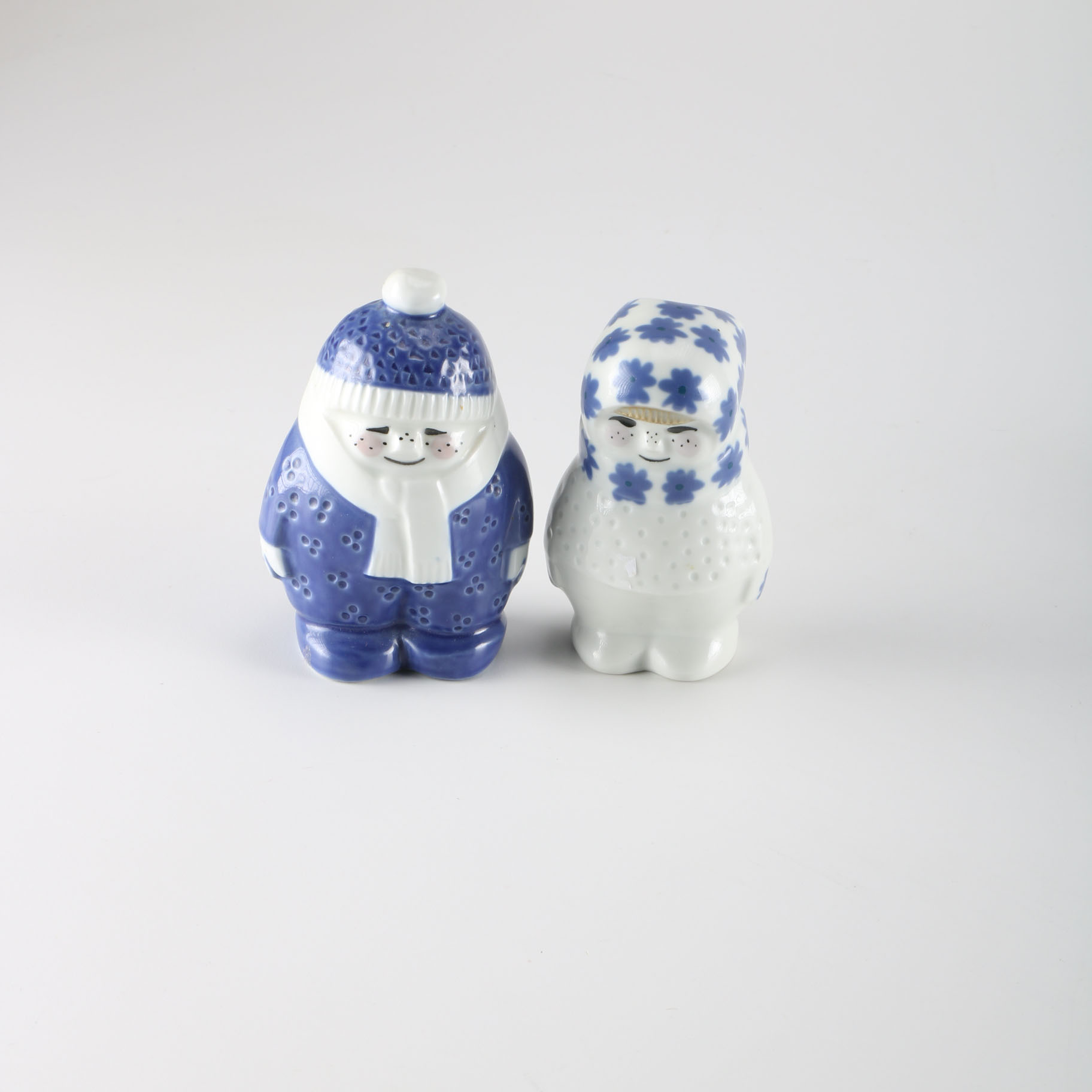 Vintage Porsgrund Norway Snow Children Figurines