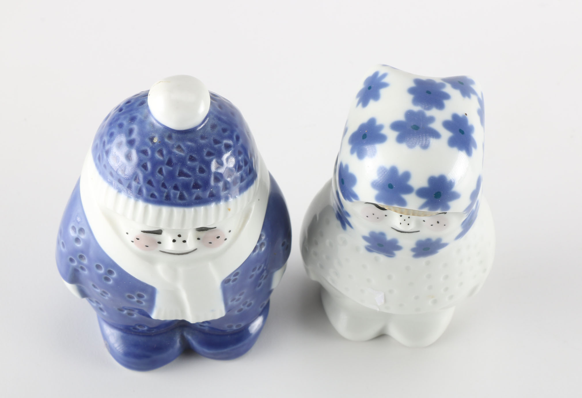 Vintage Porsgrund Norway Snow Children Figurines