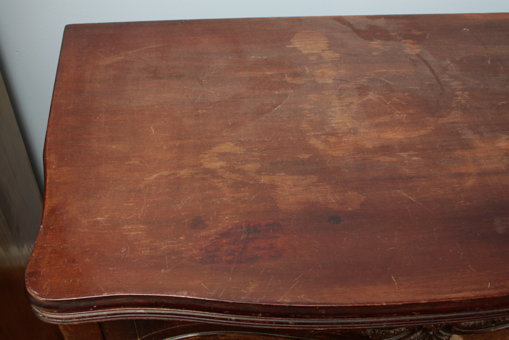 Antique Mahogany Extendable Flip-Top Dining Table