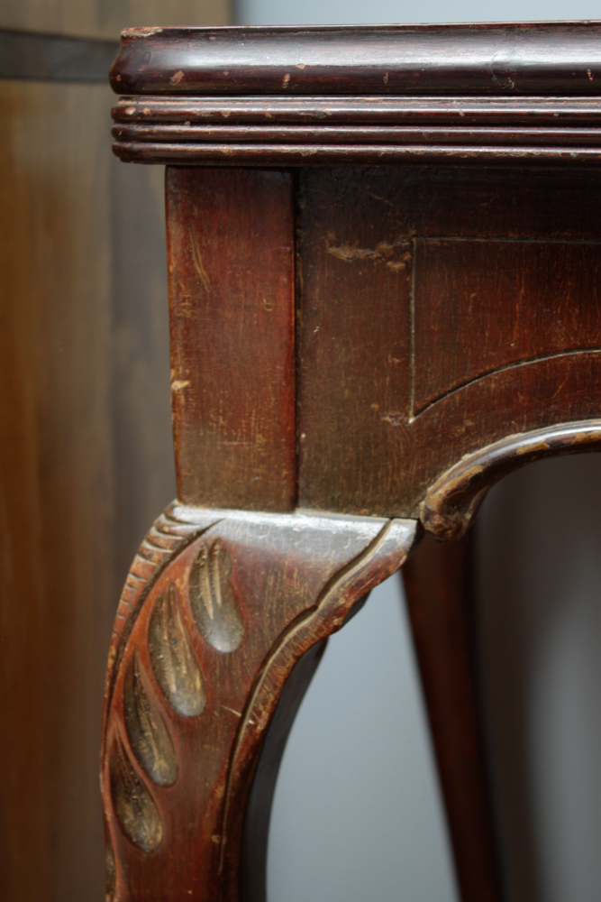 Antique Mahogany Extendable Flip-Top Dining Table