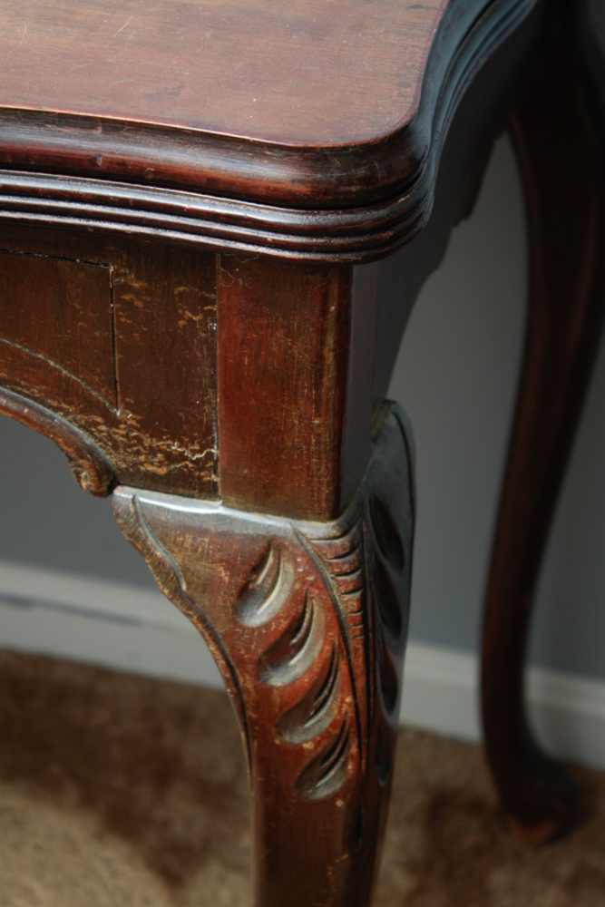 Antique Mahogany Extendable Flip-Top Dining Table