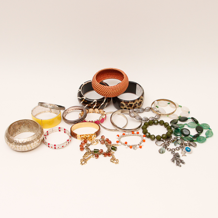 Large Assortment of Costume Bracelets