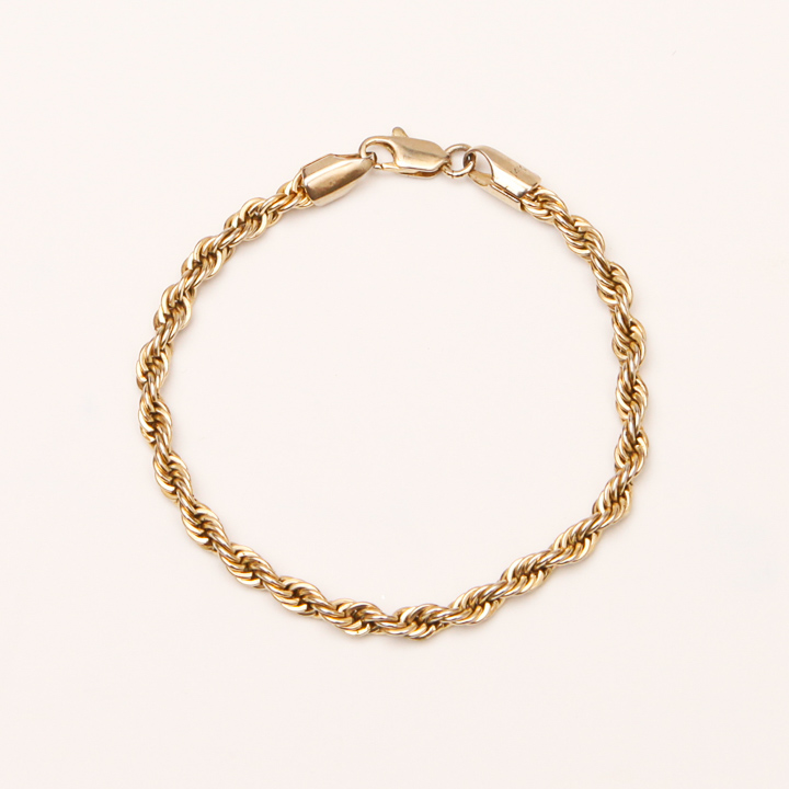 Art Deco Gold-Plated Rope Bracelet