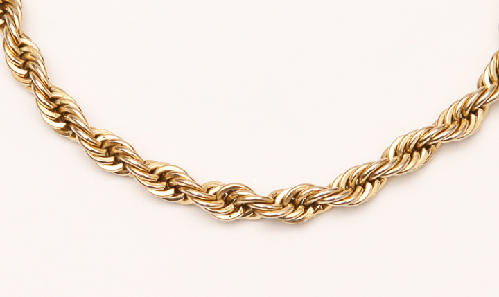 Art Deco Gold-Plated Rope Bracelet