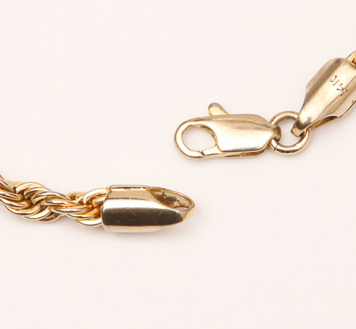 Art Deco Gold-Plated Rope Bracelet