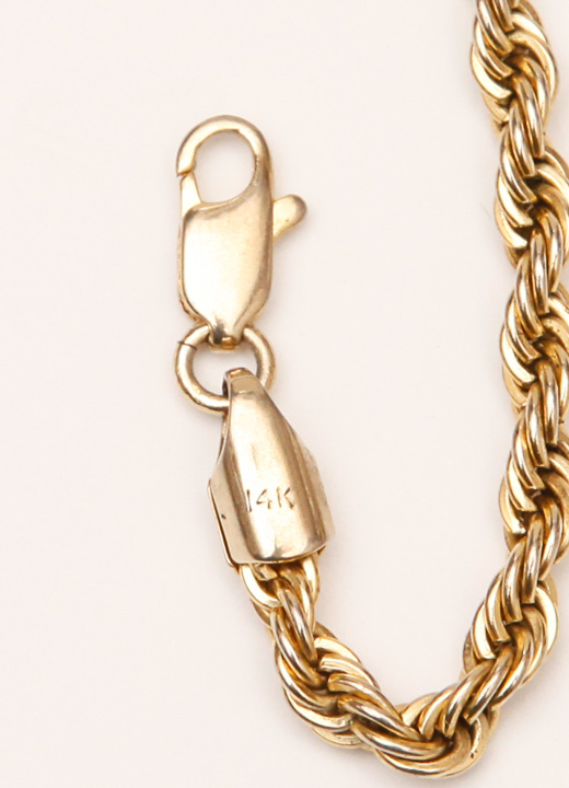 Art Deco Gold-Plated Rope Bracelet