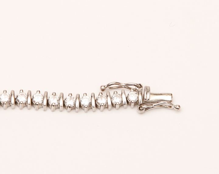 Sterling Silver and Cubic Zirconia Tennis Bracelet
