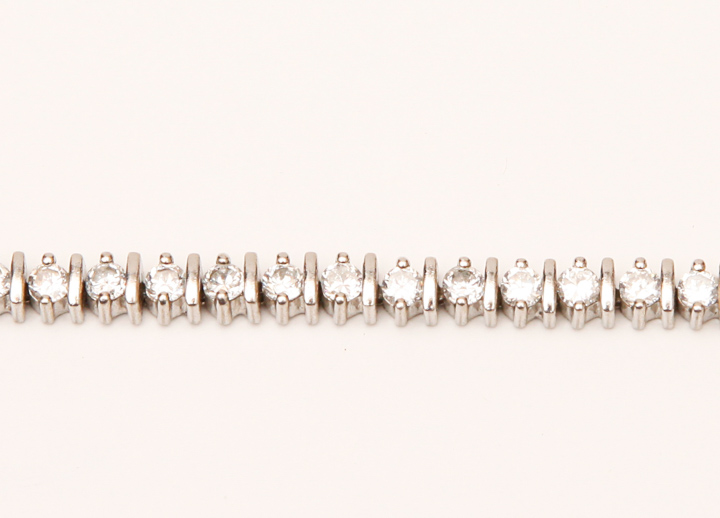 Sterling Silver and Cubic Zirconia Tennis Bracelet