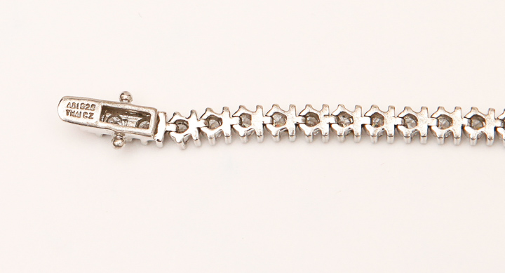 Sterling Silver and Cubic Zirconia Tennis Bracelet