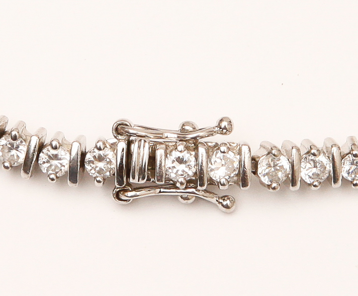 Sterling Silver and Cubic Zirconia Tennis Bracelet