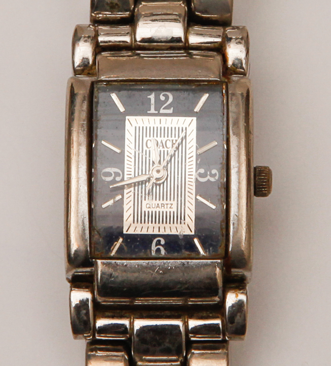 Coach Stainless Steel Tank Style Watch