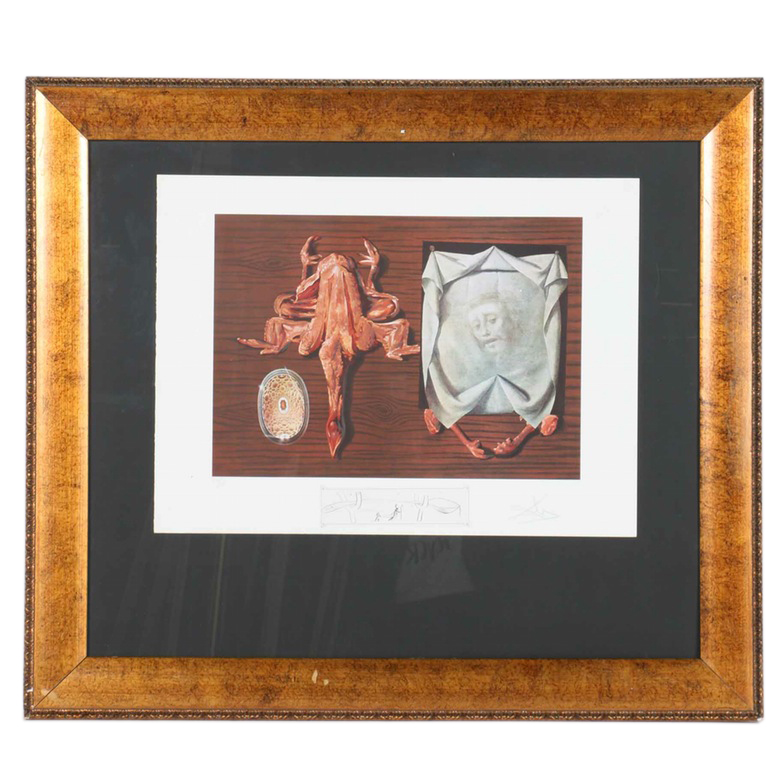 Salvador Dali Photolithograph "Les Spoutniks Astiques Elasticots Statistiques"