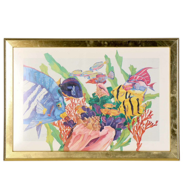 John Martin Jensen Offset Lithograph of Tropical Fish