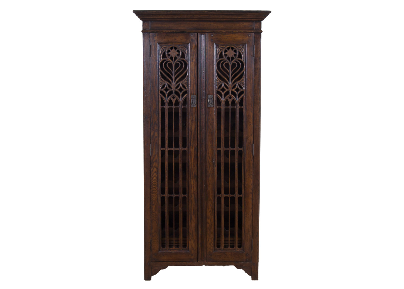Jonathan Charles Tudor Collection Dark Oak Gothic Wine Cabinet