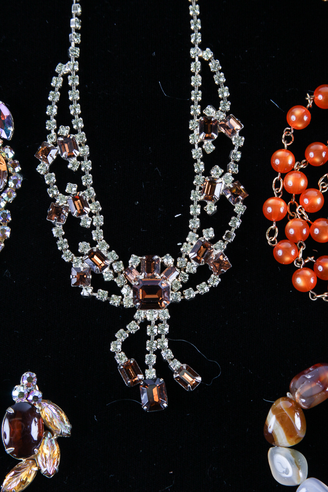 Amber Tone Costume Jewelry