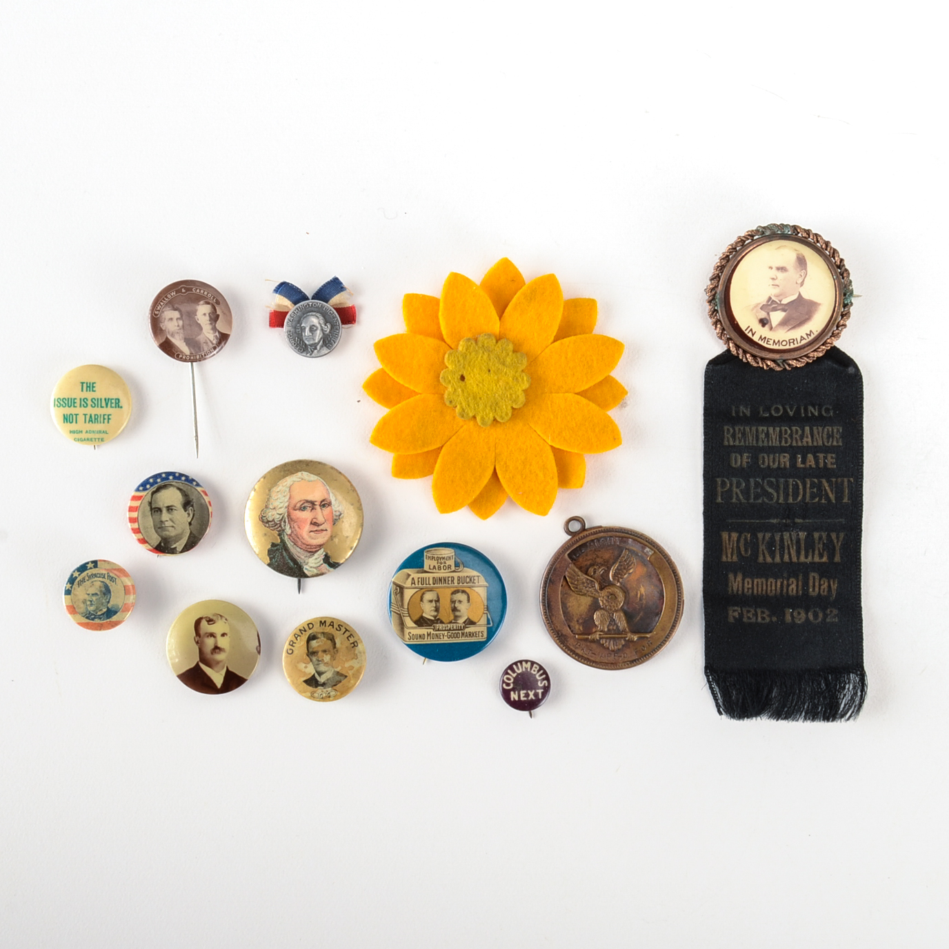 Collection of Late 1800 to Early 1900 Political Buttons