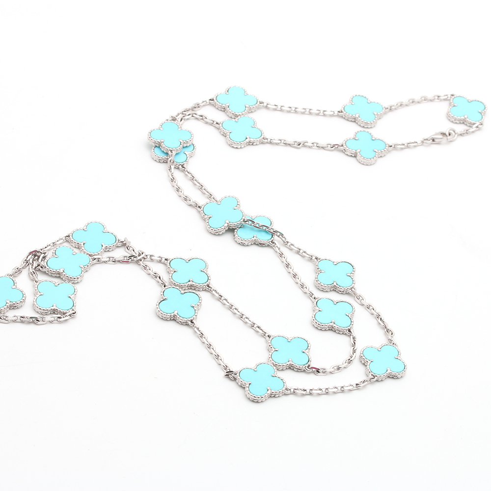 Van Cleef & Arpels "Vintage Alhambra" Turquoise Station Necklace