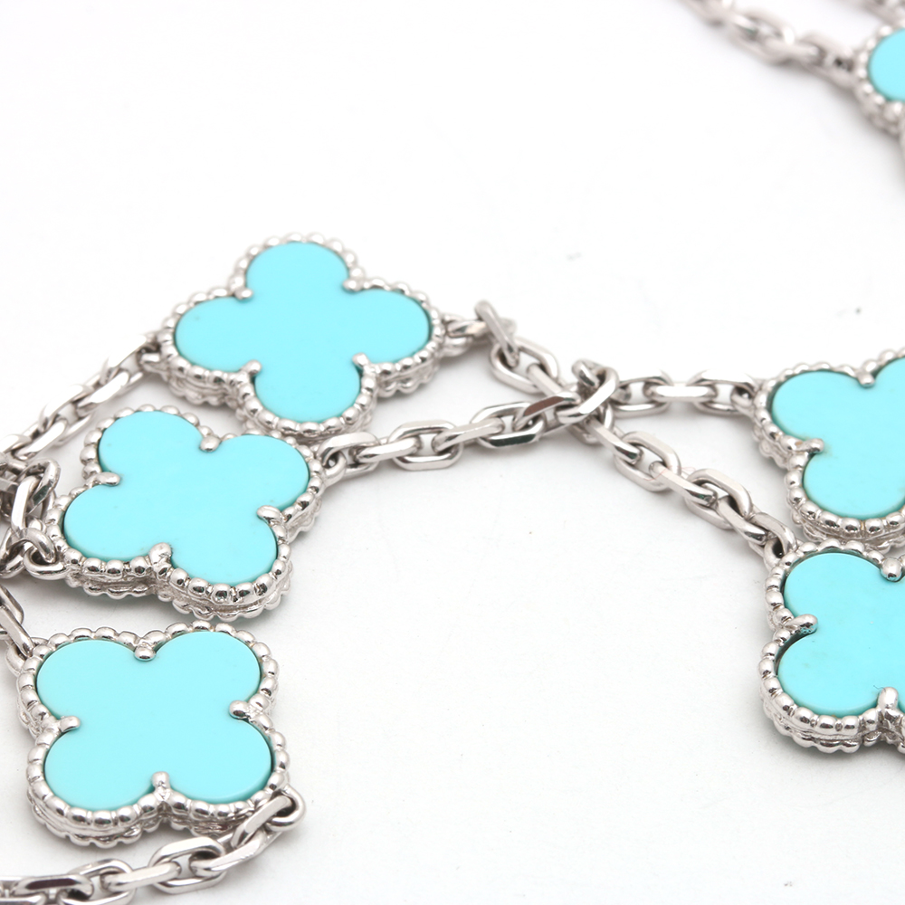 Van Cleef & Arpels "Vintage Alhambra" Turquoise Station Necklace