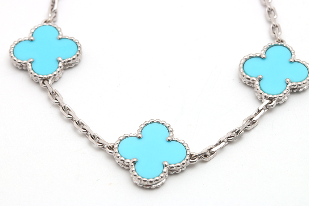 Van Cleef & Arpels "Vintage Alhambra" Turquoise and Gold Bracelet