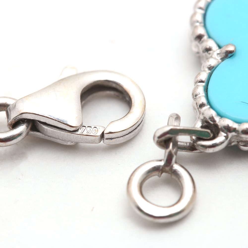 Van Cleef & Arpels "Vintage Alhambra" Turquoise and Gold Bracelet