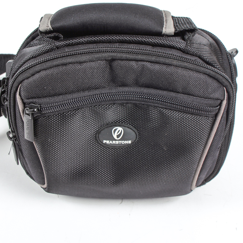 Sony 6300 Camera, VideoMicro, Black Pearson Camera Bag