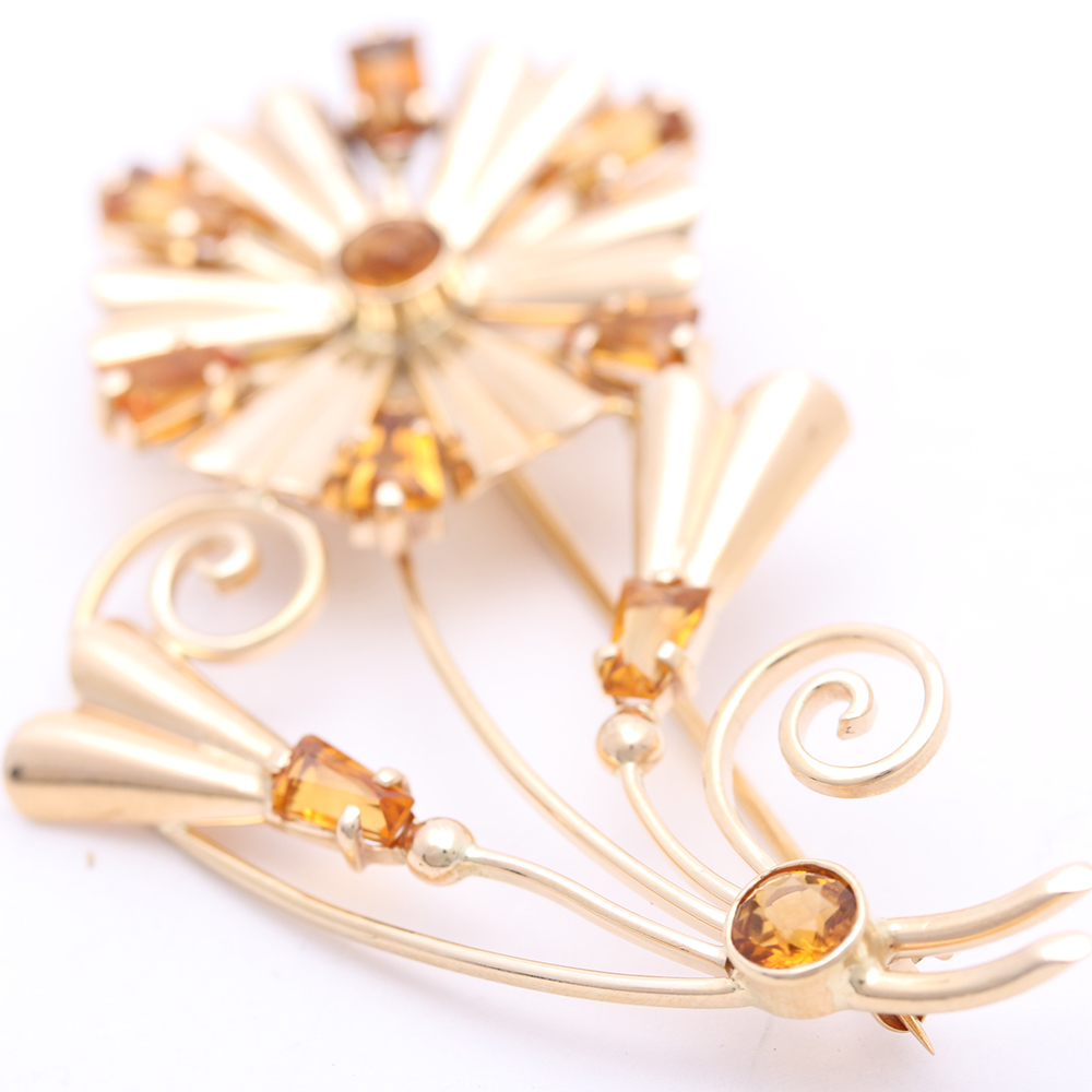 Vintage Tiffany & Co. 14K  Daisy Brooch