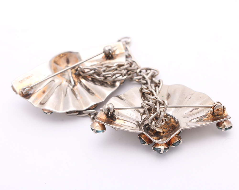 Sterling Silver Glass, Enamel, and Shell Jewelry