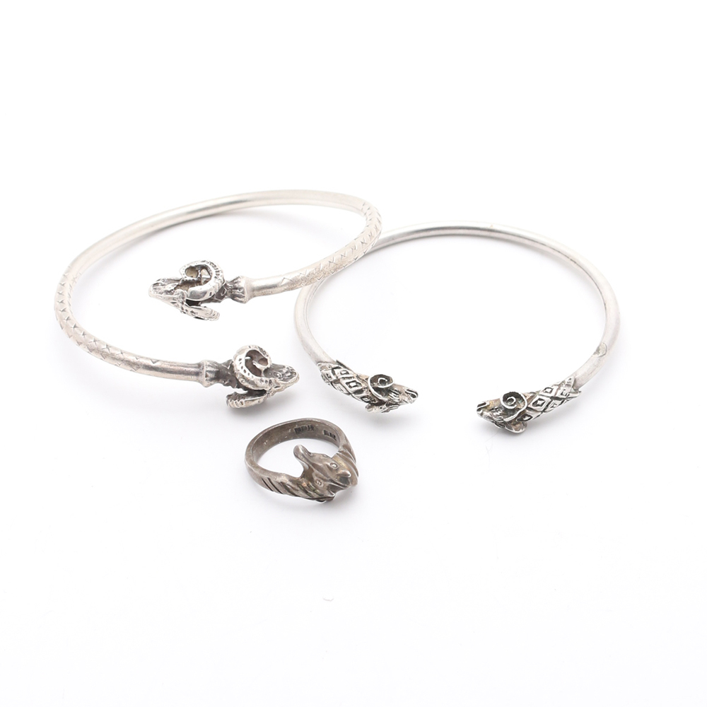 Sterling Silver Ungulate Motif Jewelry