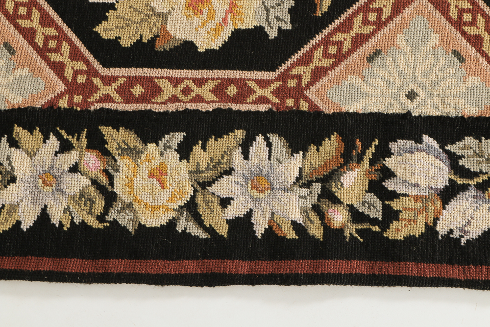 Needlepoint French Floral Area Rug