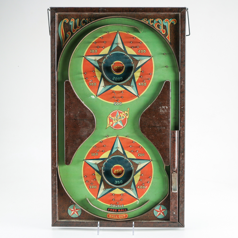 Vintage Durable Toy & Novelty Corp. "Lucky Star" Bagatelle Game