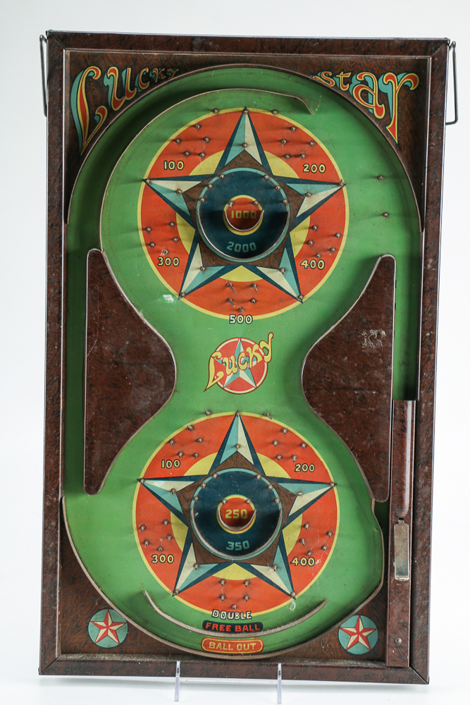 Vintage Durable Toy & Novelty Corp. "Lucky Star" Bagatelle Game