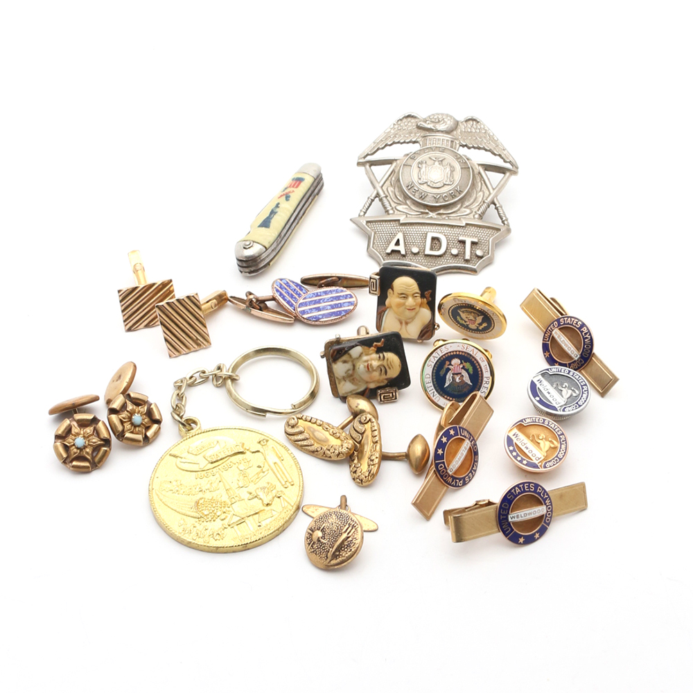 Collection of Cufflinks and Other Accessories