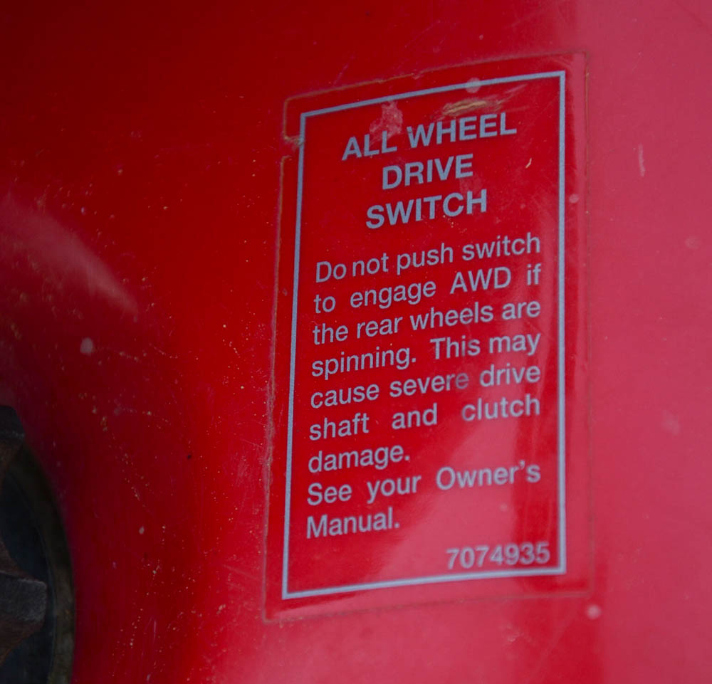 Red Polaris Sportsman 500 4x4 ATV, Tow-Behind Trailer, Snow Plow