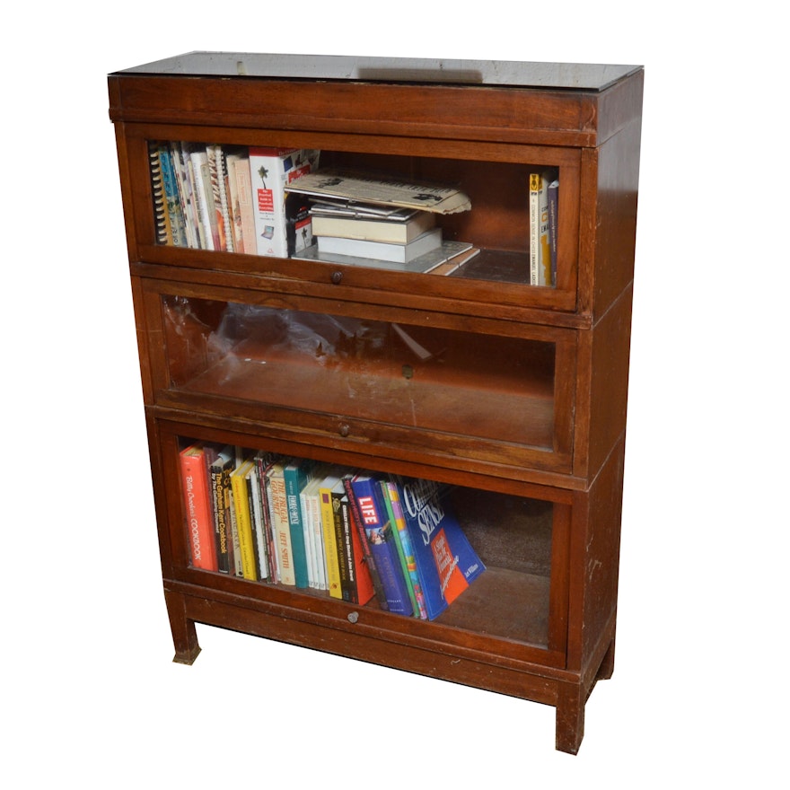 Lawyers Vintage Wood and Glass Bookcase