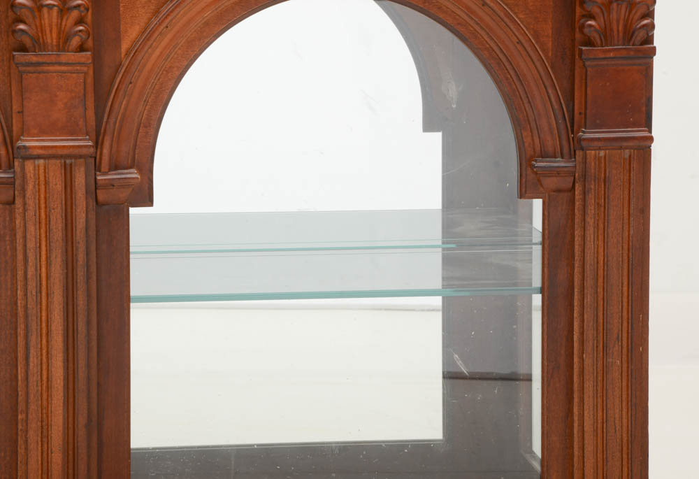 Marble Top Illuminated Console Display Cabinet