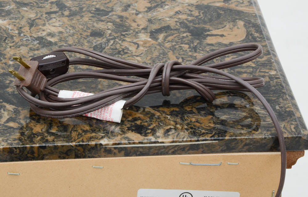 Marble Top Illuminated Console Display Cabinet