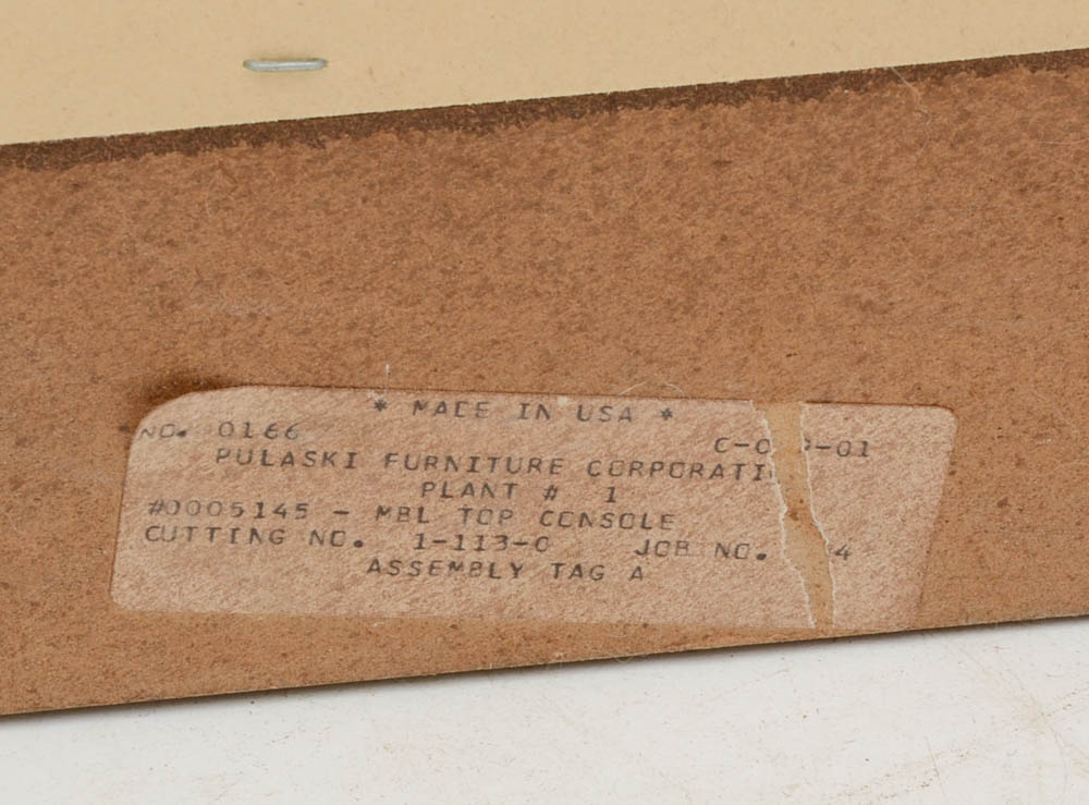 Marble Top Illuminated Console Display Cabinet