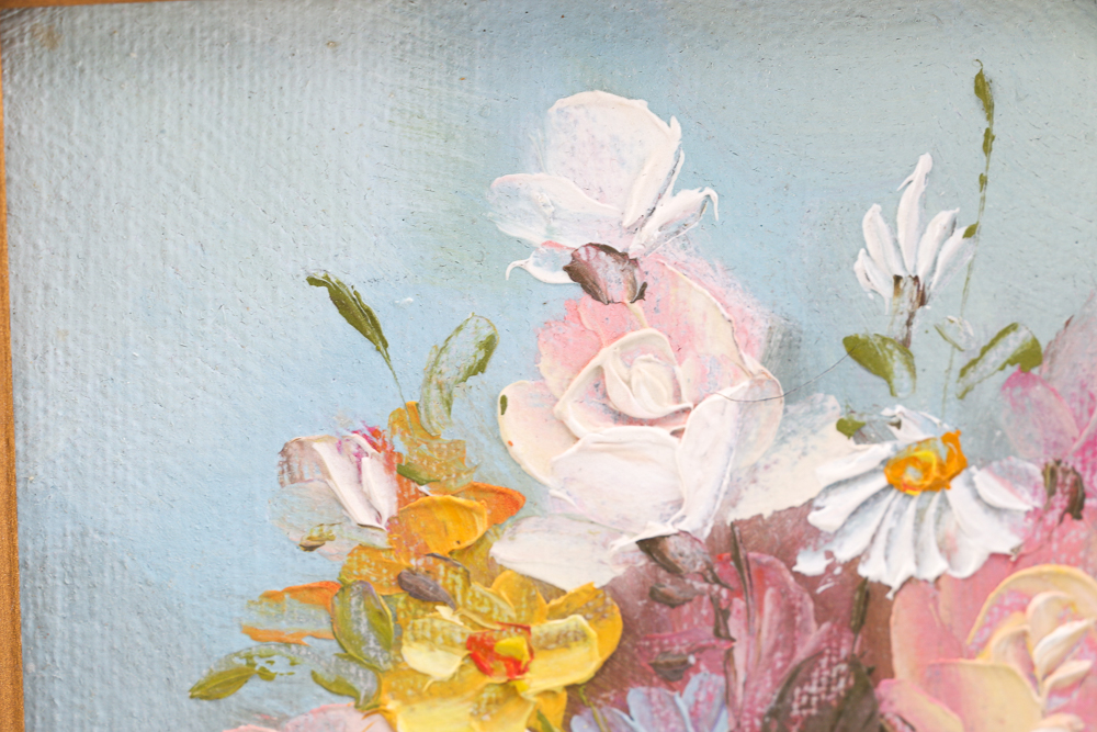 C. Nichols Signed Original Floral Oil Painting