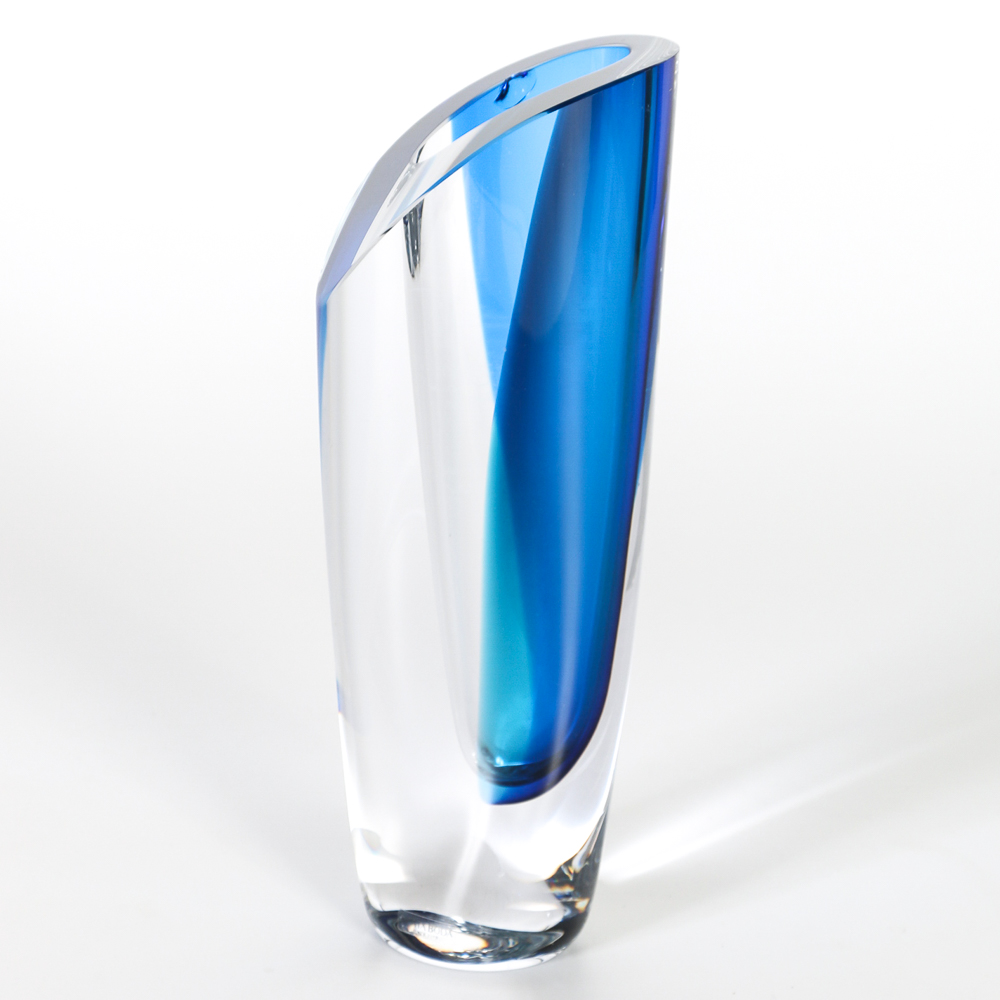 Kosta Boda Signed Art Glass Vase