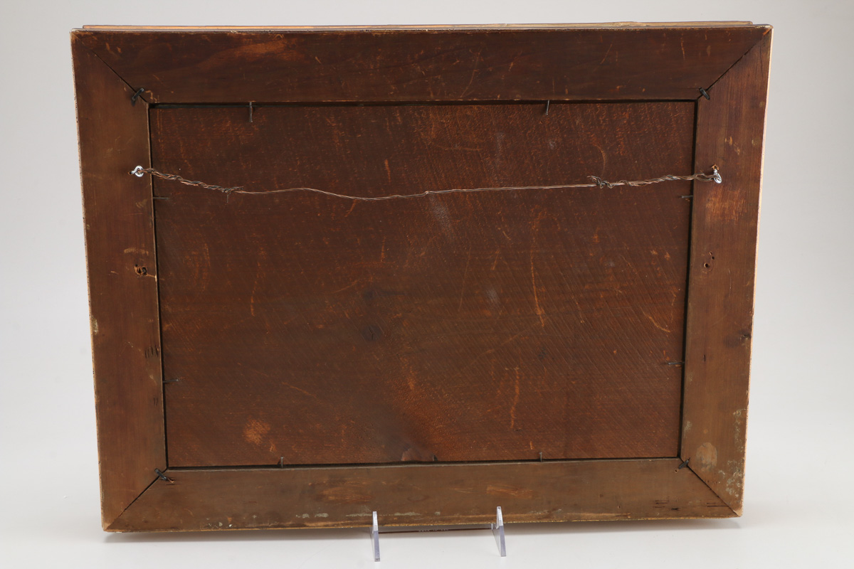 Oil Painting on Board of Winter Scene