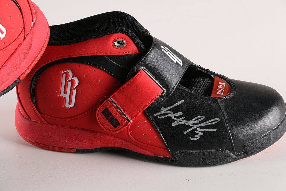 Autographed Big Ben Wallace Basketball Shoes