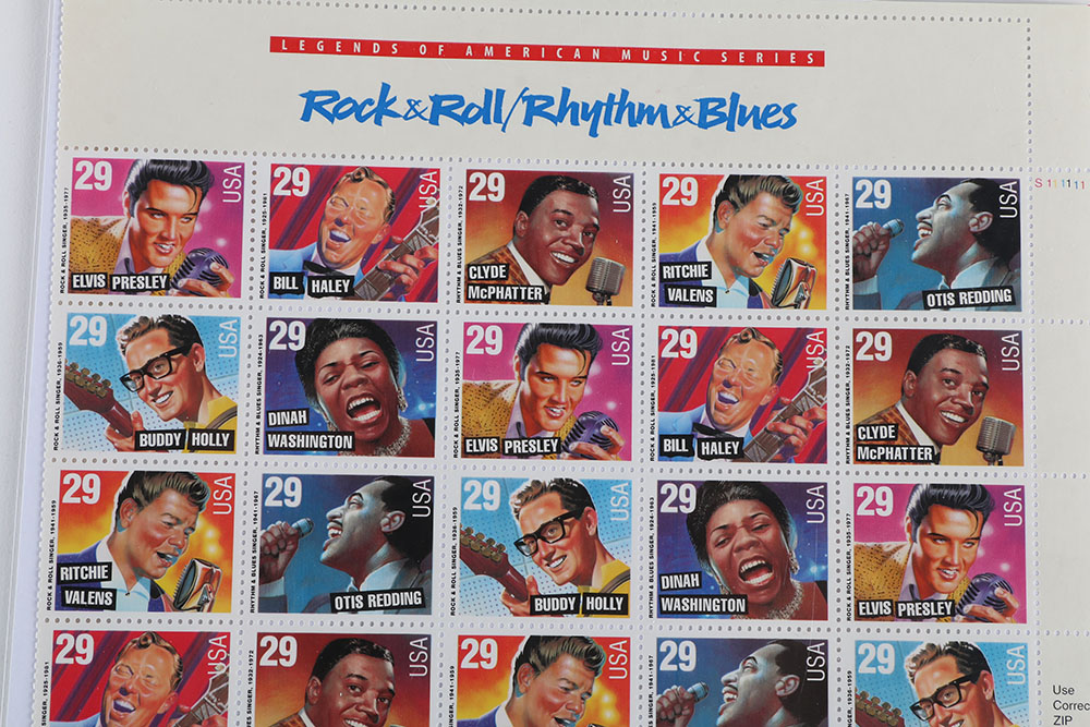 1992 "Legends of American Music Series" and Elvis Presley Stamps