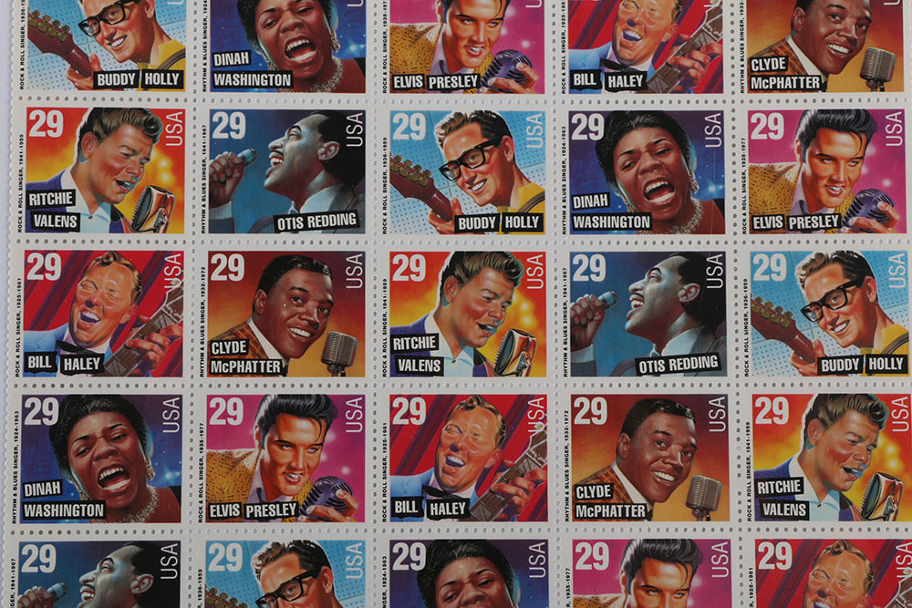 1992 "Legends of American Music Series" and Elvis Presley Stamps