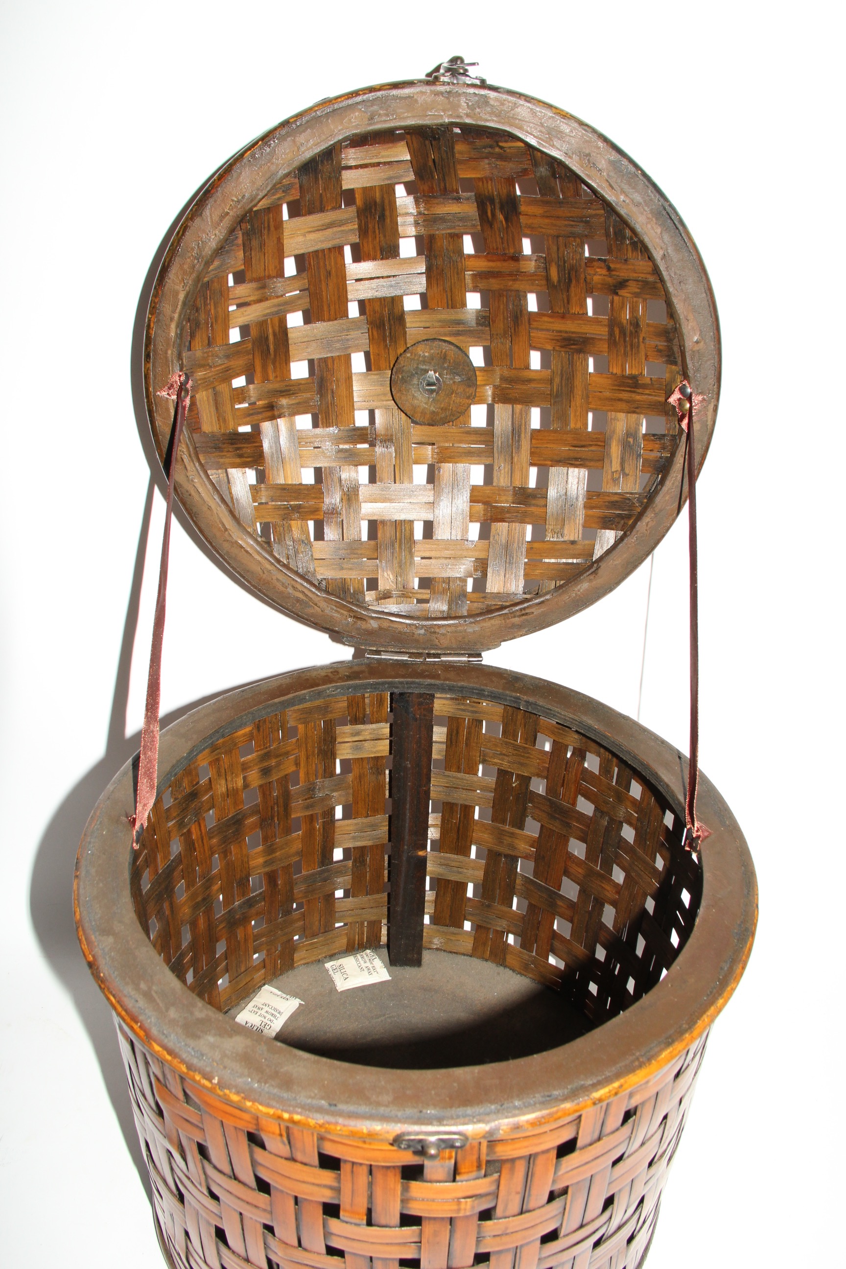 Pair of Woven Baskets with Lids