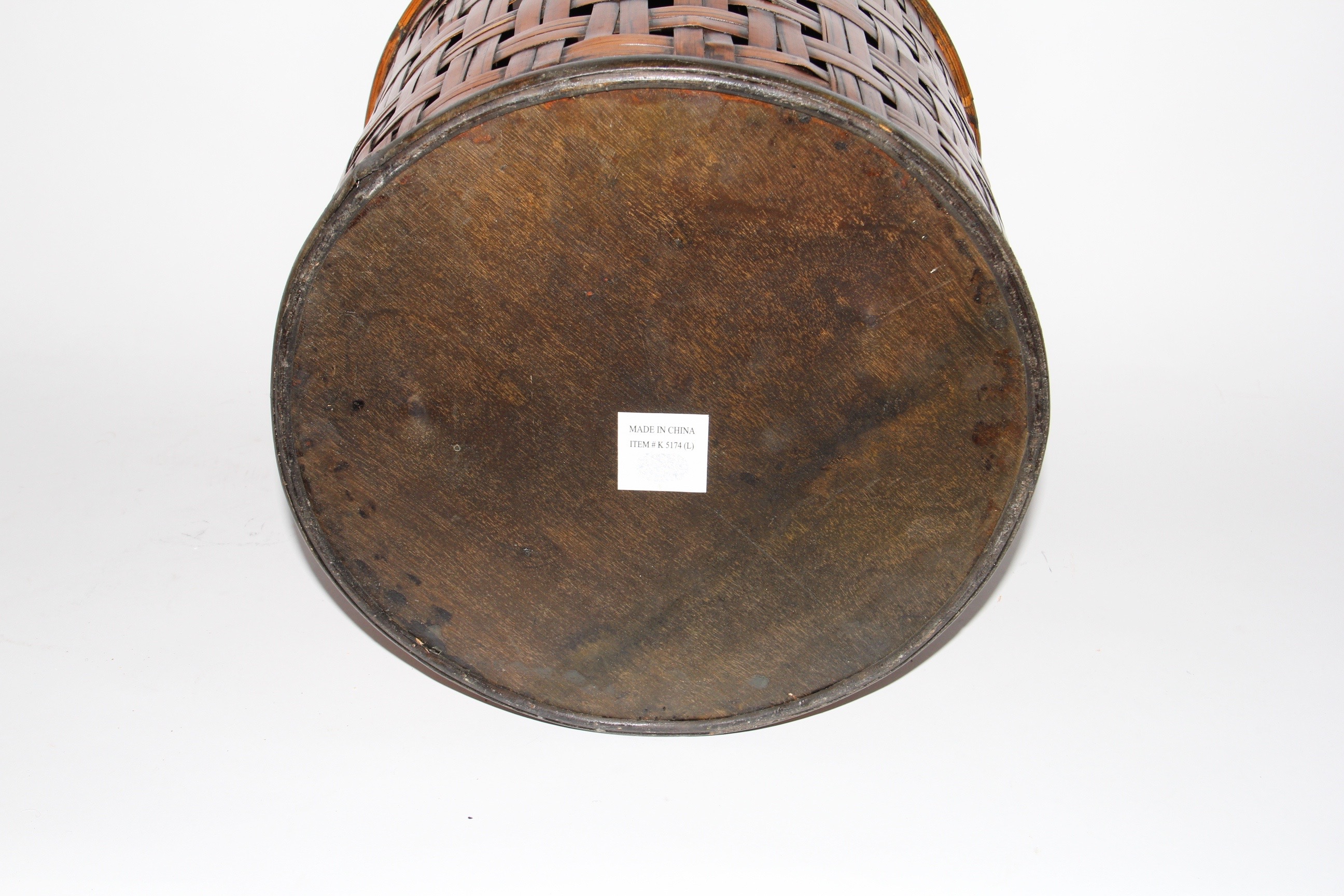 Pair of Woven Baskets with Lids