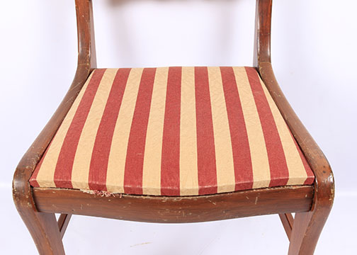 Carved Chair with Upholstered Seat